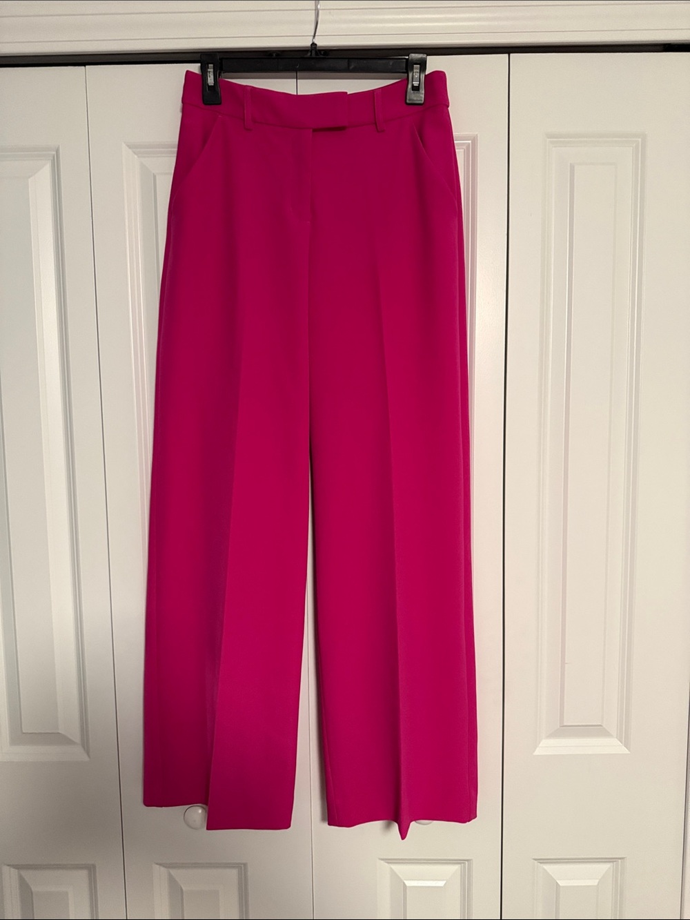 Express Wide-Leg High-Rise Pants in Fuchsia 4R